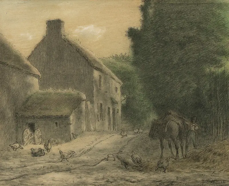 Zagroda w Gruchy, Jean-François Millet