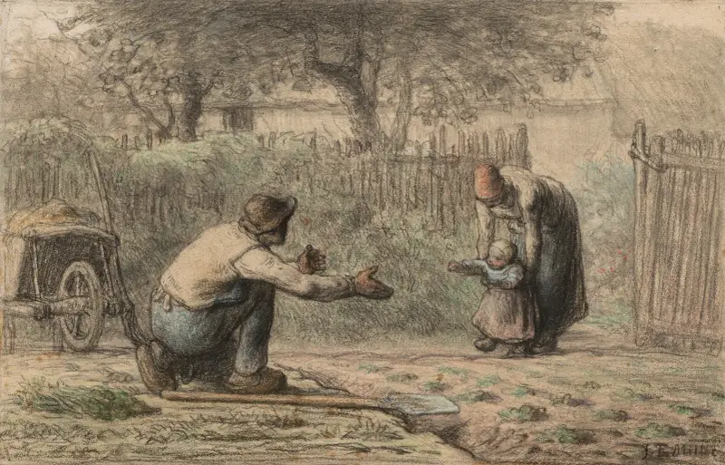 First Steps av Jean-François Millet