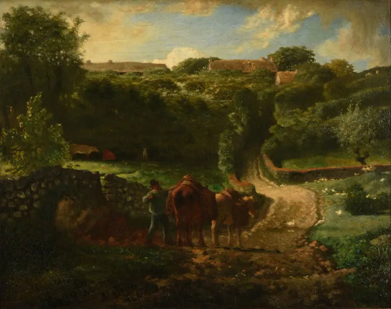 Hameau Cousin i Gréville av Jean-François Millet