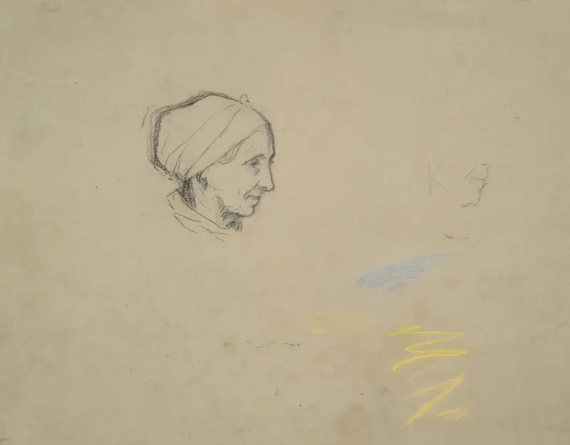 Huvud av en bondkvinna av Jean-François Millet