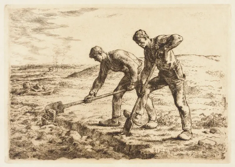 Les Bêcheurs av Jean-François Millet