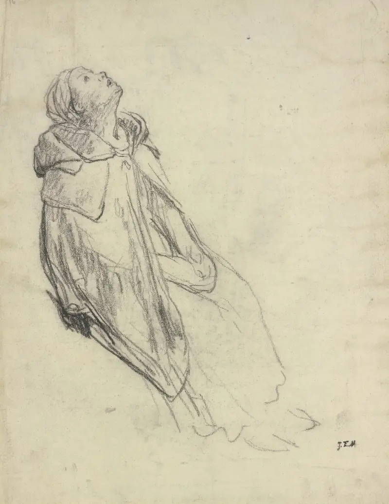 Zugvögel (sitzende Frau) von Jean-François Millet