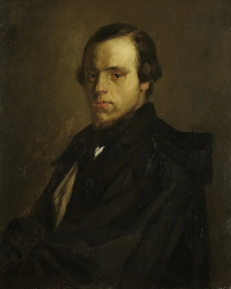 Porträtt av herr Le Courtois, konstnärens svåger av Jean-François Millet