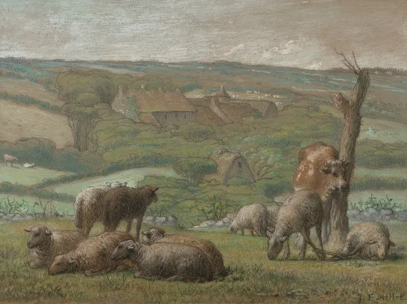 Rural landscape av Jean-François Millet