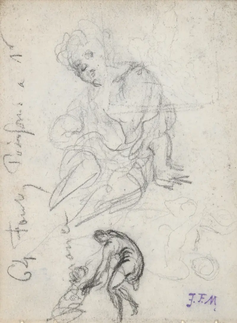 Seated Child and Other Studies av Jean-François Millet