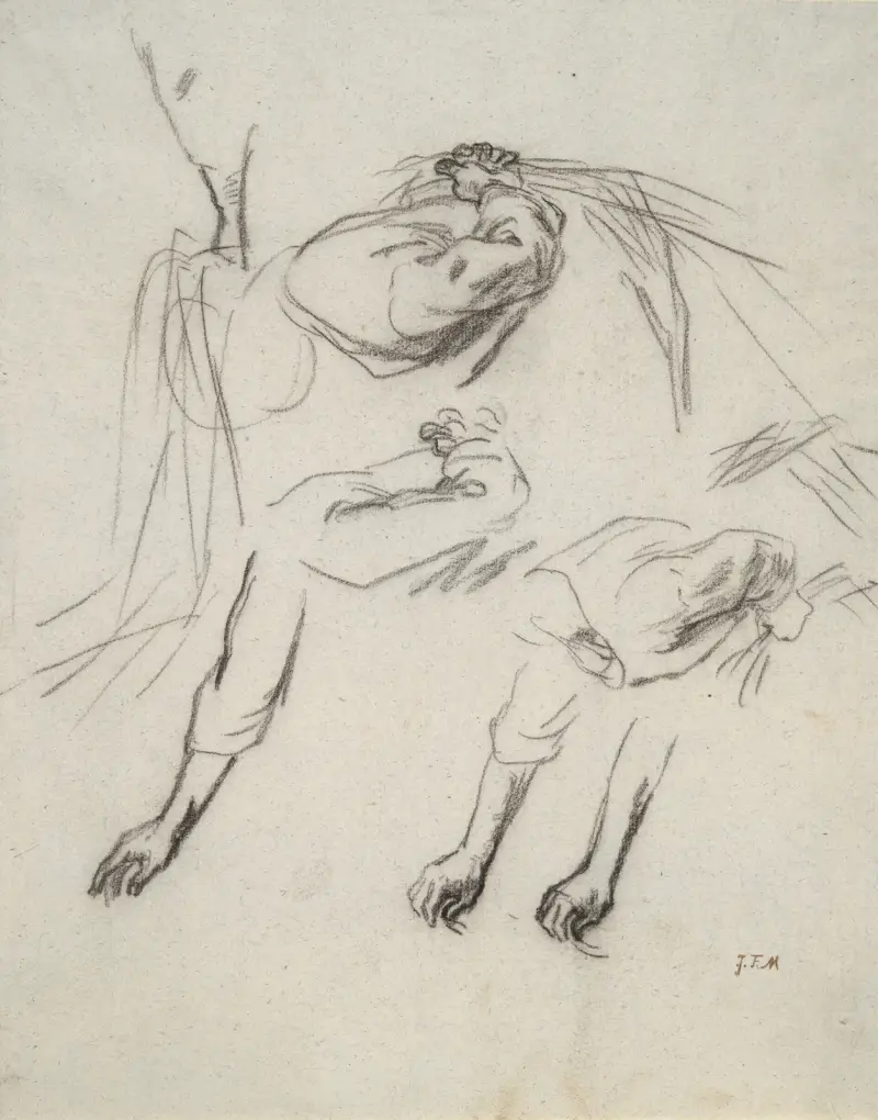 Study for The Gleaners av Jean-François Millet