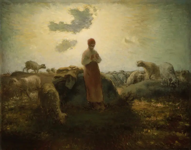 Die Hüterin der Herde von Jean-François Millet