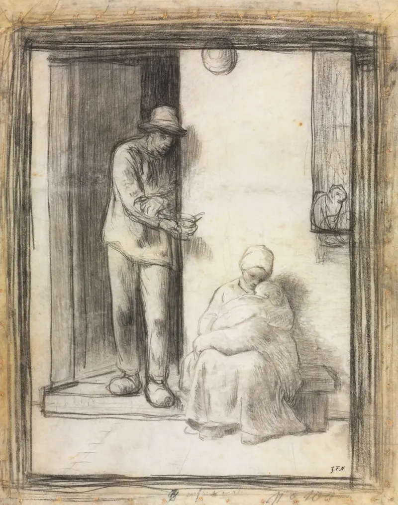The Sick Child av Jean-François Millet
