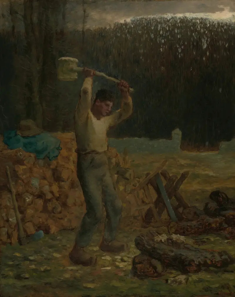 Dřevorubec, 1858, Jean-François Millet
