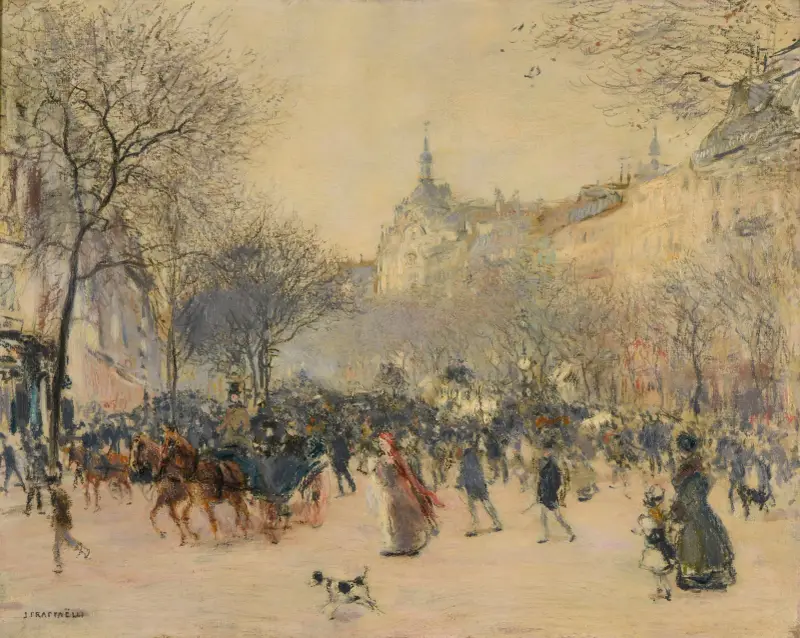 Le Carrefour Drouot v Paříži, Jean François Raffaëlli