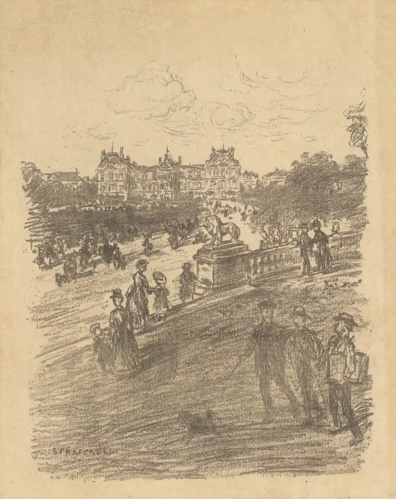 Le jardin du Luxembourg av Jean François Raffaëlli