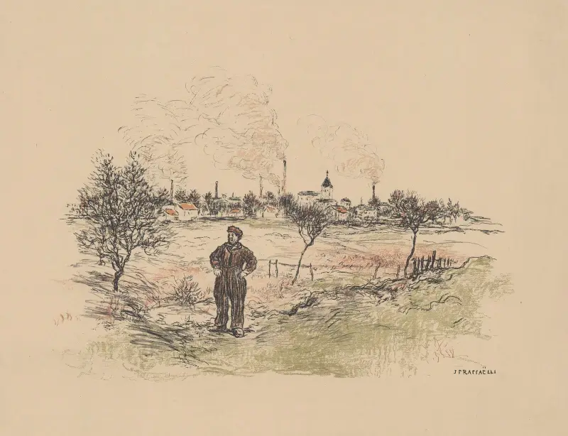 Terrassarbetaren på Saint-Denis-slätten av Jean François Raffaëlli