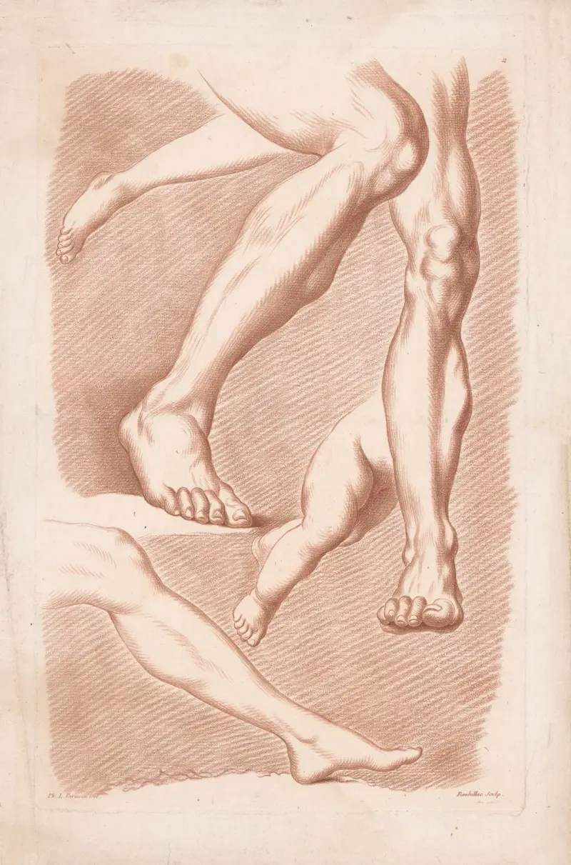 Sechs Beine in verschiedenen Stellungen von Louis-François Roubiliac
