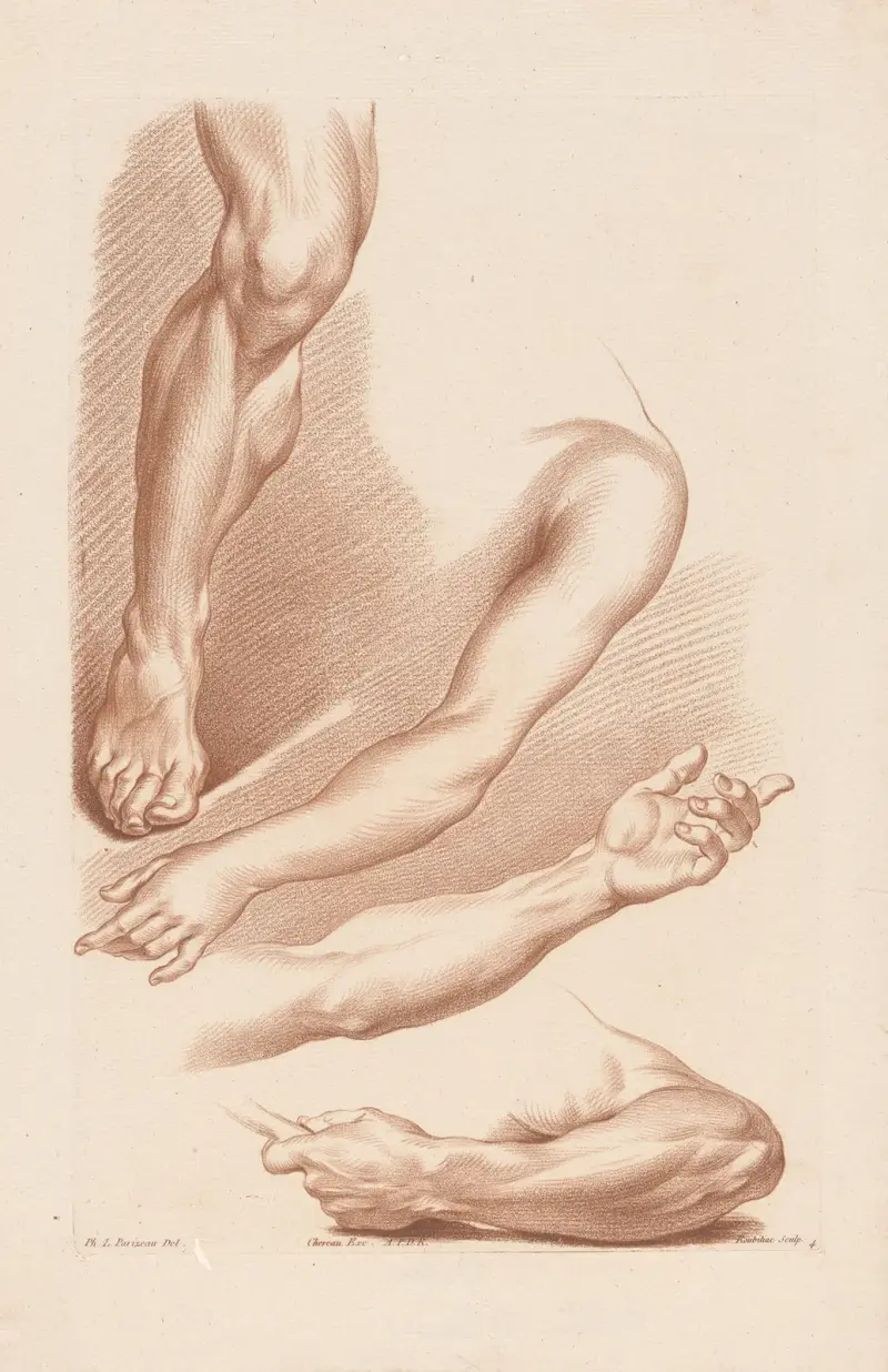 Drei Arme und ein Bein von Louis-François Roubiliac