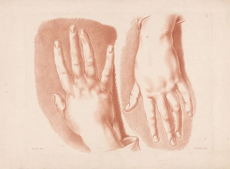 Dwie dłonie, 1749 – Nr. 1, Louis-François Roubiliac