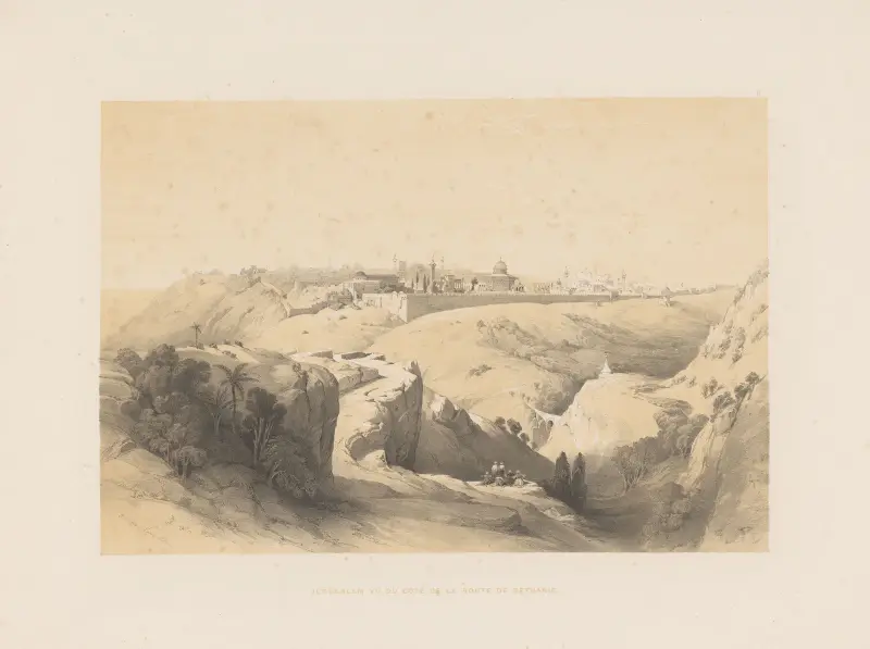 Jérusalem vu du coté de la route de Béthanie av François Stroobant
