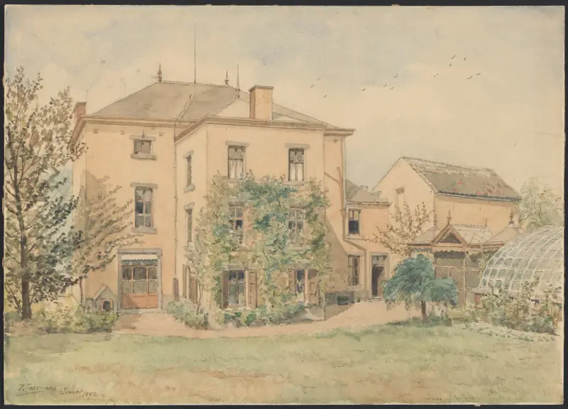 Familjen till notarien Emile Jacqmain-Boucqueau (Bouqueau) i Jumet, deras hus av Jean-François Taelemans