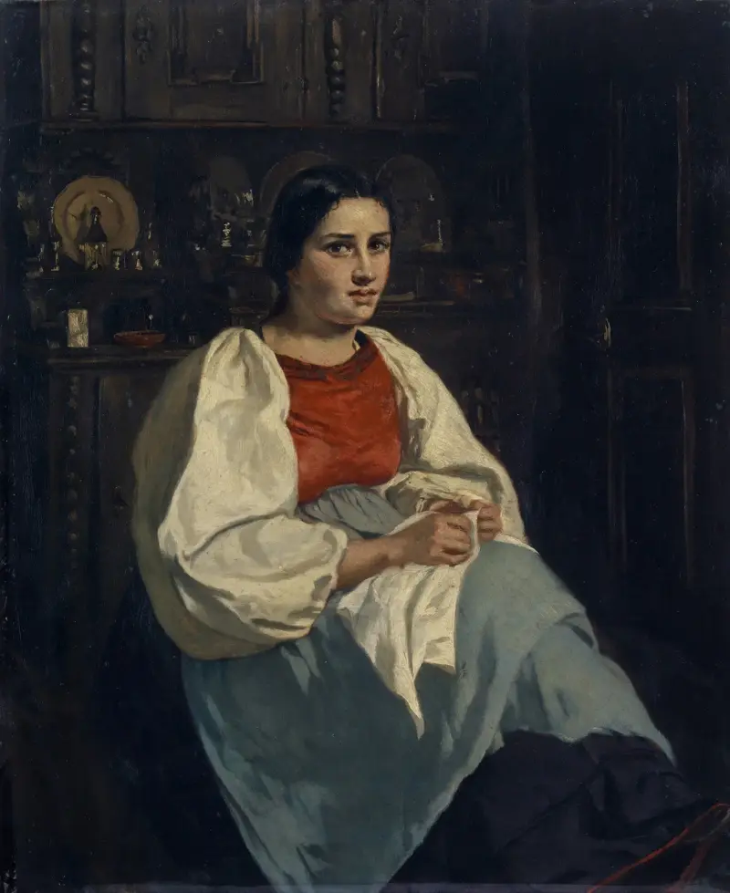 Girl from Oberhasli av Frank Buchser