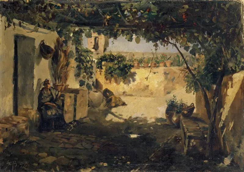 Hiszpańska pergola, Frank Buchser