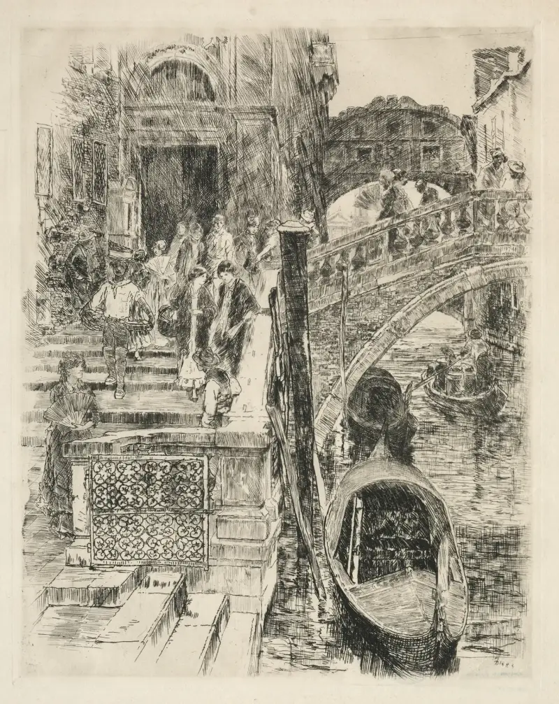 Die Seufzerbrücke, Venedig, 1883 von Frank Duveneck