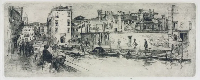 San Trovasso-kanalen, Venedig av Frank Duveneck