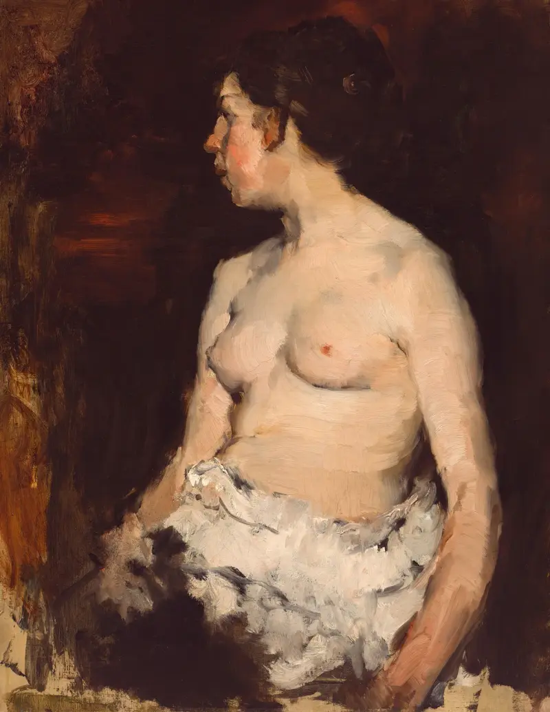 Sitzender Akt von Frank Duveneck