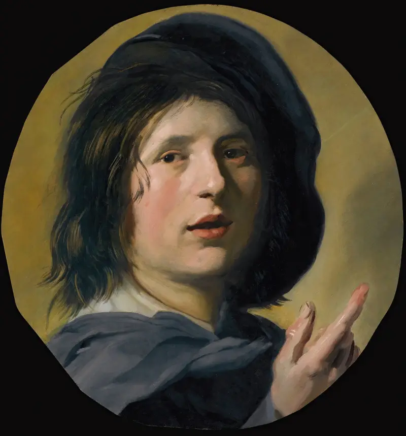 Studie av en pojkes huvud och högra hand (tronie) av Frans Hals