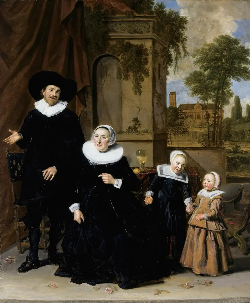 Porträtt av en holländsk familj av Frans Hals