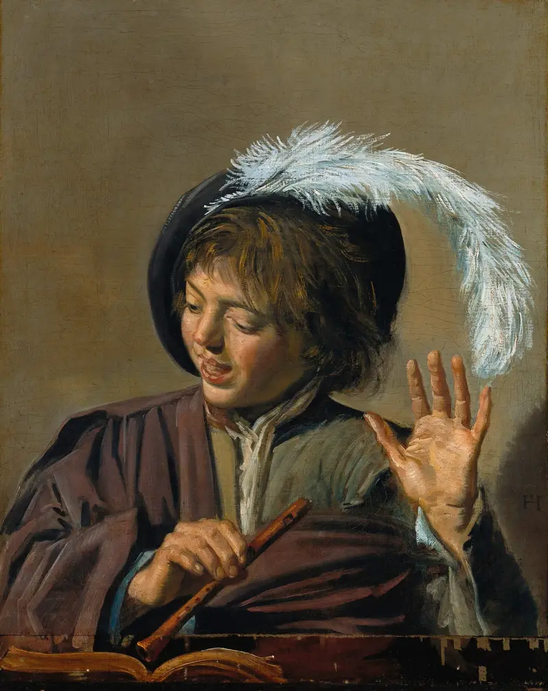 Zpívající chlapec s flétnou, Frans Hals