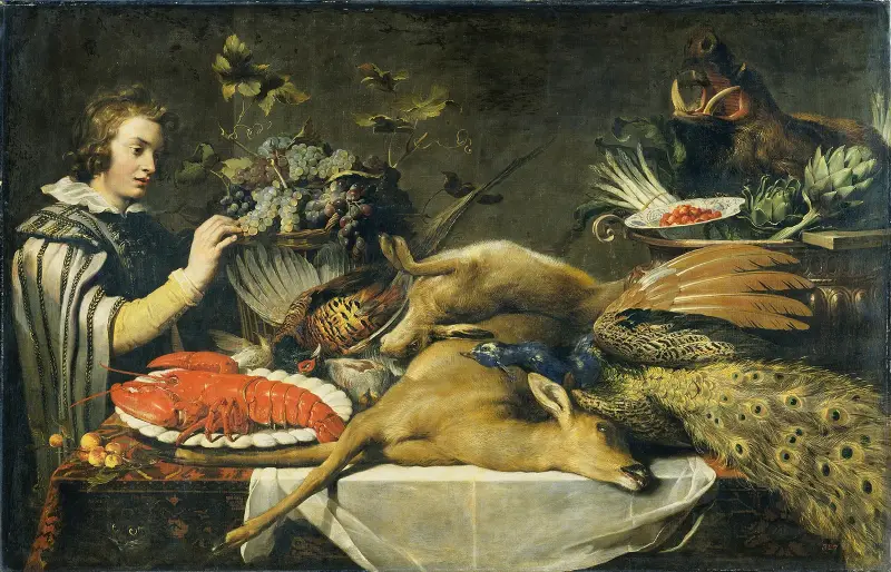 Vorratskammer-Szene mit einem Pagen von Frans Snyders