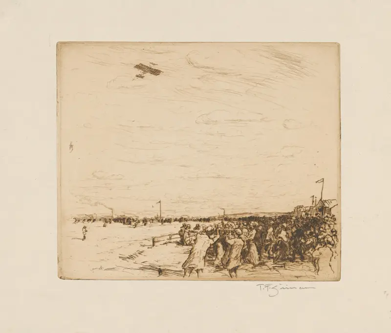 Flugzeug. Erster Flug eines Aeroplans in Paris von Tavík František Šimon