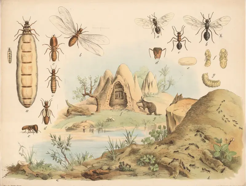 Termiten (Termes bellicosus) und Rote Waldameise (Formica rufa) von Franz Engleder