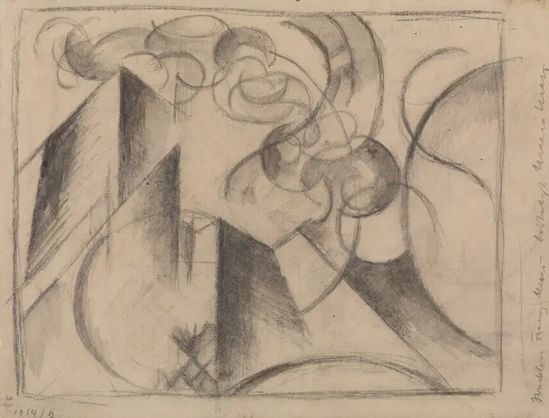 Abstrakt kresba, Franz Marc