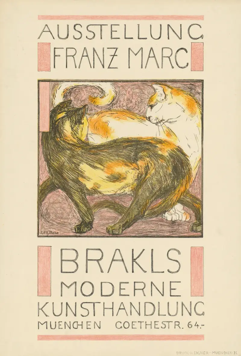 Utställning Franz Marc. Brakls moderna konsthandel München av Franz Marc