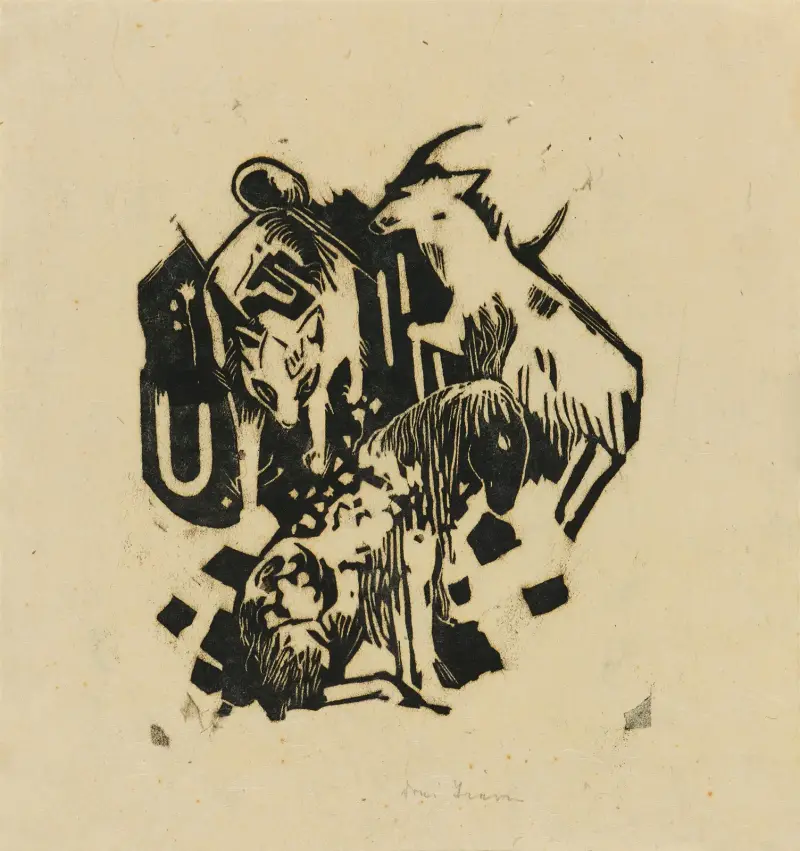 Trzy zwierzęta, Franz Marc