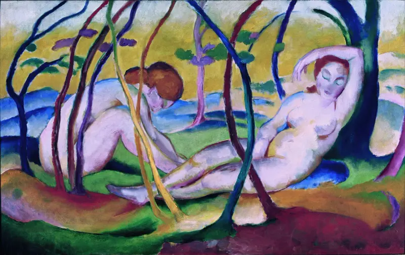 Akty pod stromy, Franz Marc