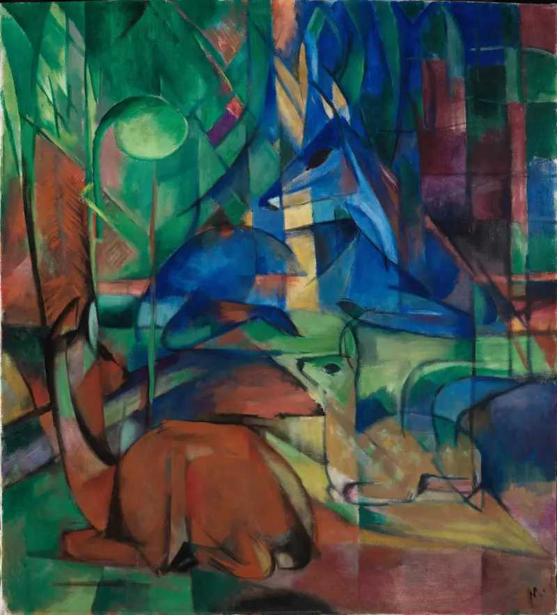 Srny v lese II, Franz Marc