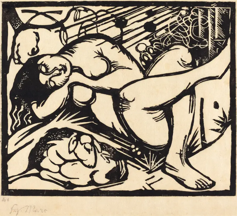 Śpiąca pasterka, 1912 – nr 2 – nr 1, Franz Marc
