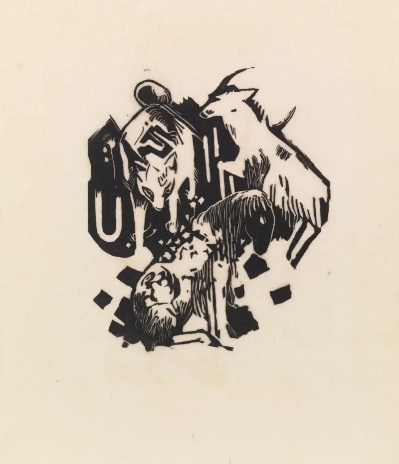 Trzy zwierzęta, 1912 – nr 2, Franz Marc