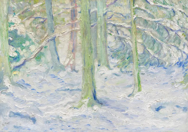 Zaśnieżony las, Franz Marc