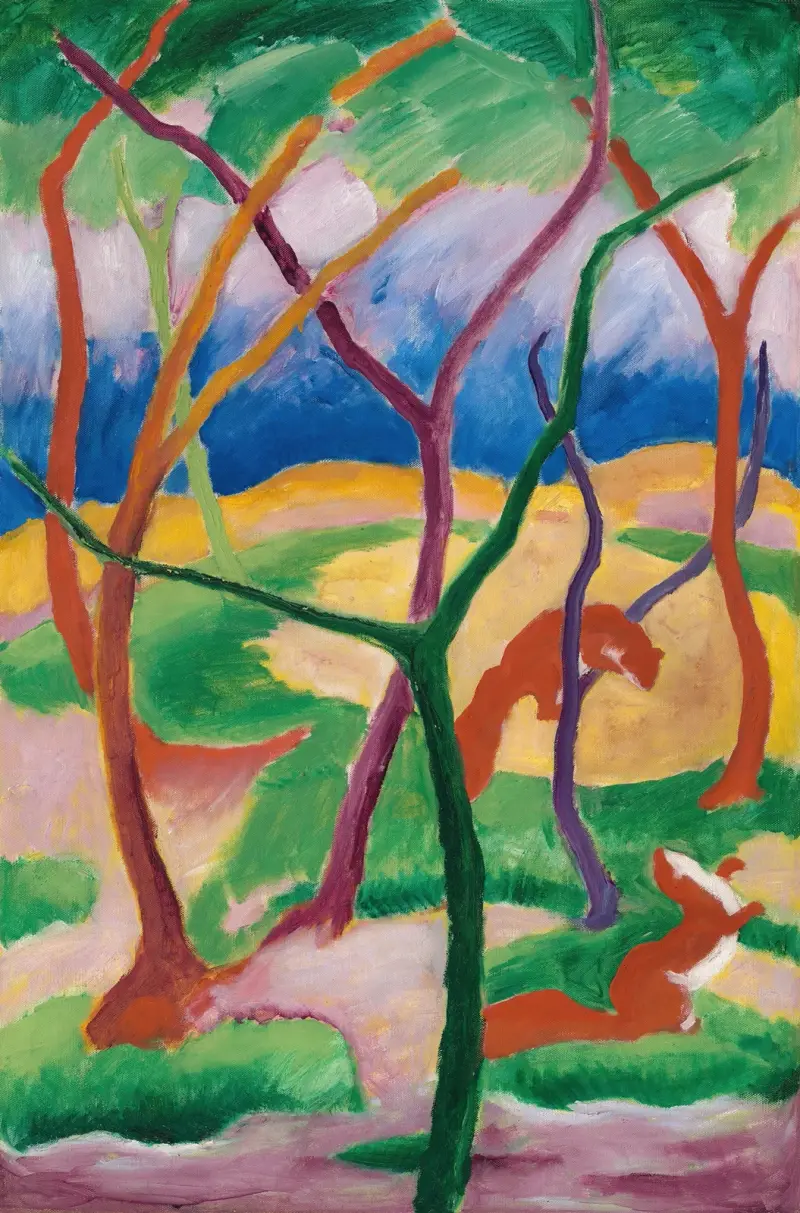 Łasice w zabawie, Franz Marc