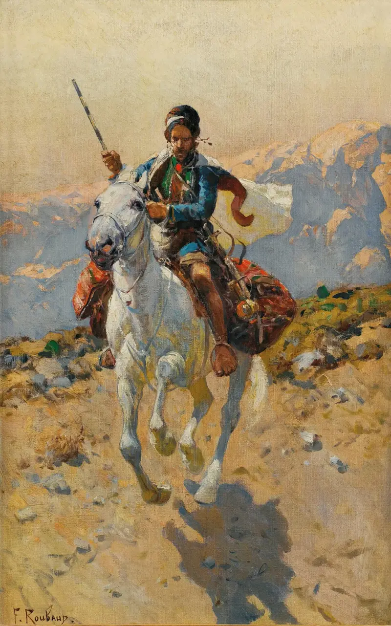 Kaukasischer Reiter von Franz Roubaud
