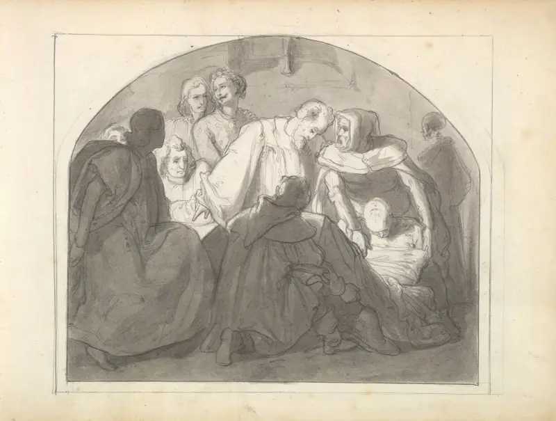 A Burial Scene av Frederic Leighton