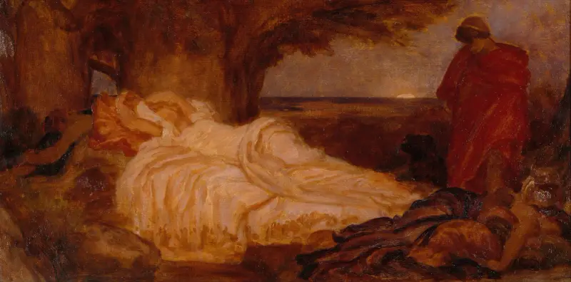 Farbstudie zu ’Cymon und Iphigenia’ von Frederic Leighton