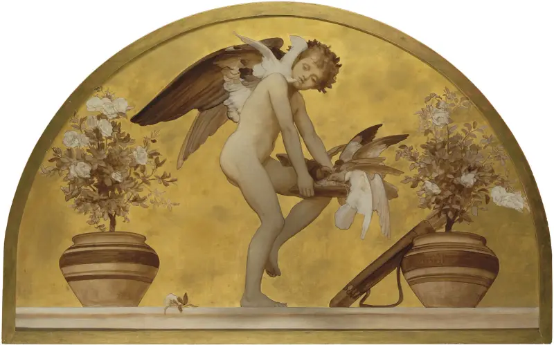 Amor und Tauben von Frederic Leighton