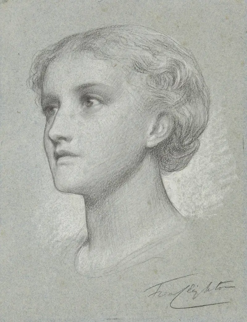 Huvud av en flicka – nr 1 av Frederic Leighton