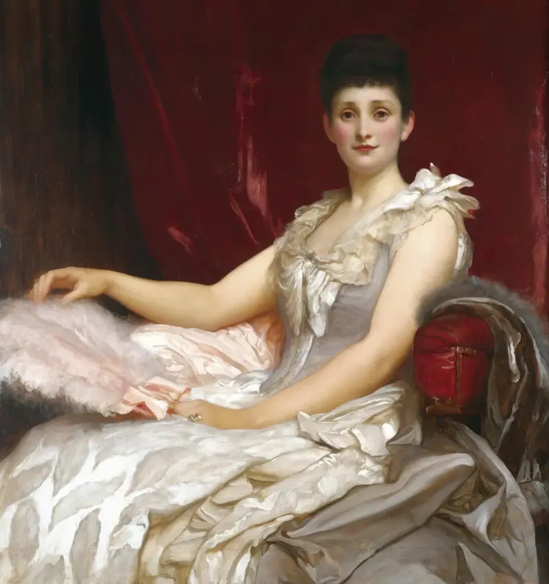 Porträtt av Amy Augusta, Lady Coleridge av Frederic Leighton