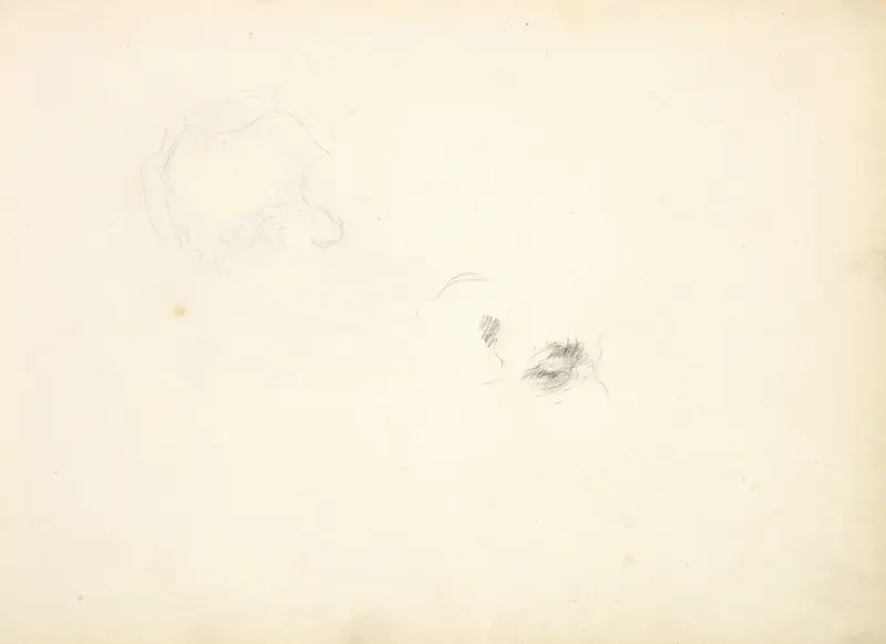 Förstudier till porträtt av William Makepeace Thackeray av Frederic Leighton