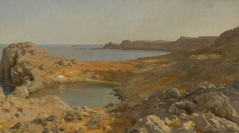 St Paul's Bay vid Lindos, Rhodos av Frederic Leighton