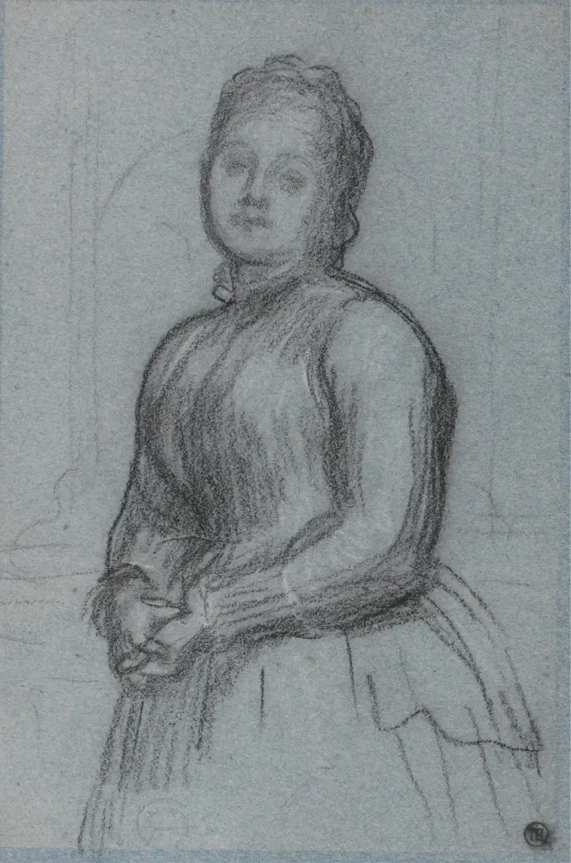 Studie till porträtt av Hannah, grevinna av Rosebery av Frederic Leighton